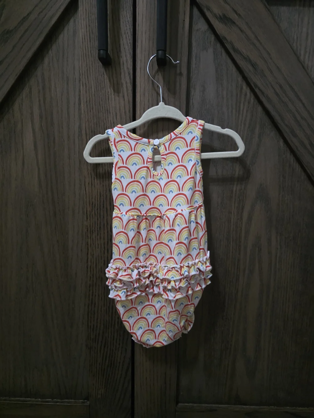 Little Sleepies Rainbow Ruffle One-Piece Bodysuit